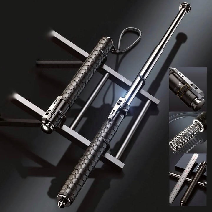 Automatic Self-Defense Hiking Stick with Ergonomic Handle – Compact Trekking Pole for Safety and Stability 7