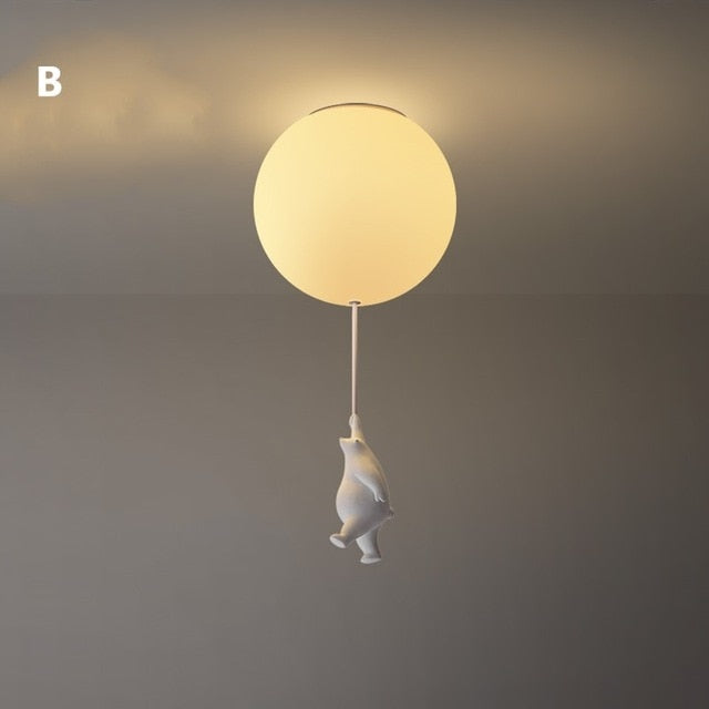 BalloonBear | Whimsical Playful LED Ceiling Light Fixture for Kids' Rooms 12