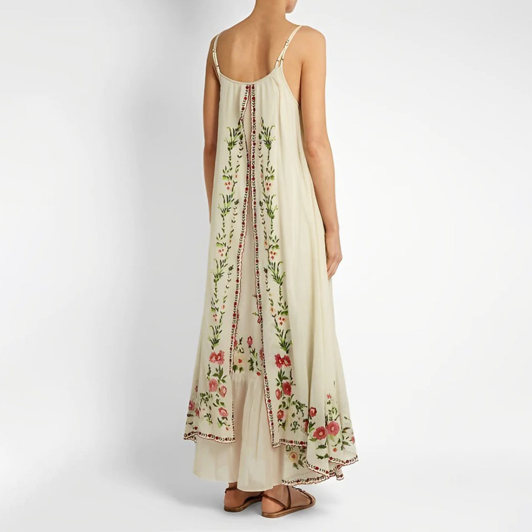 Carly - Elegant Layered Maxi Dress for Women, Sleeveless Long Dress-2
