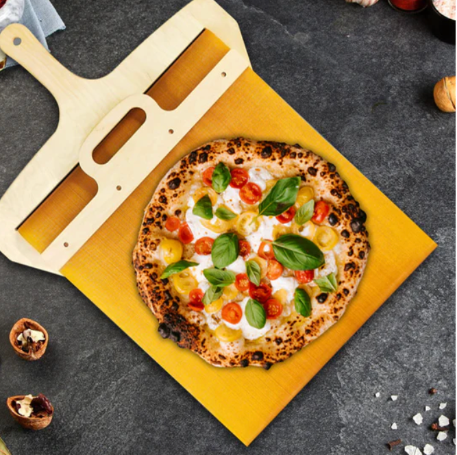 BirchCraft | Premium Lightweight Wooden Pizza Peel with Sliding Mechanism 4