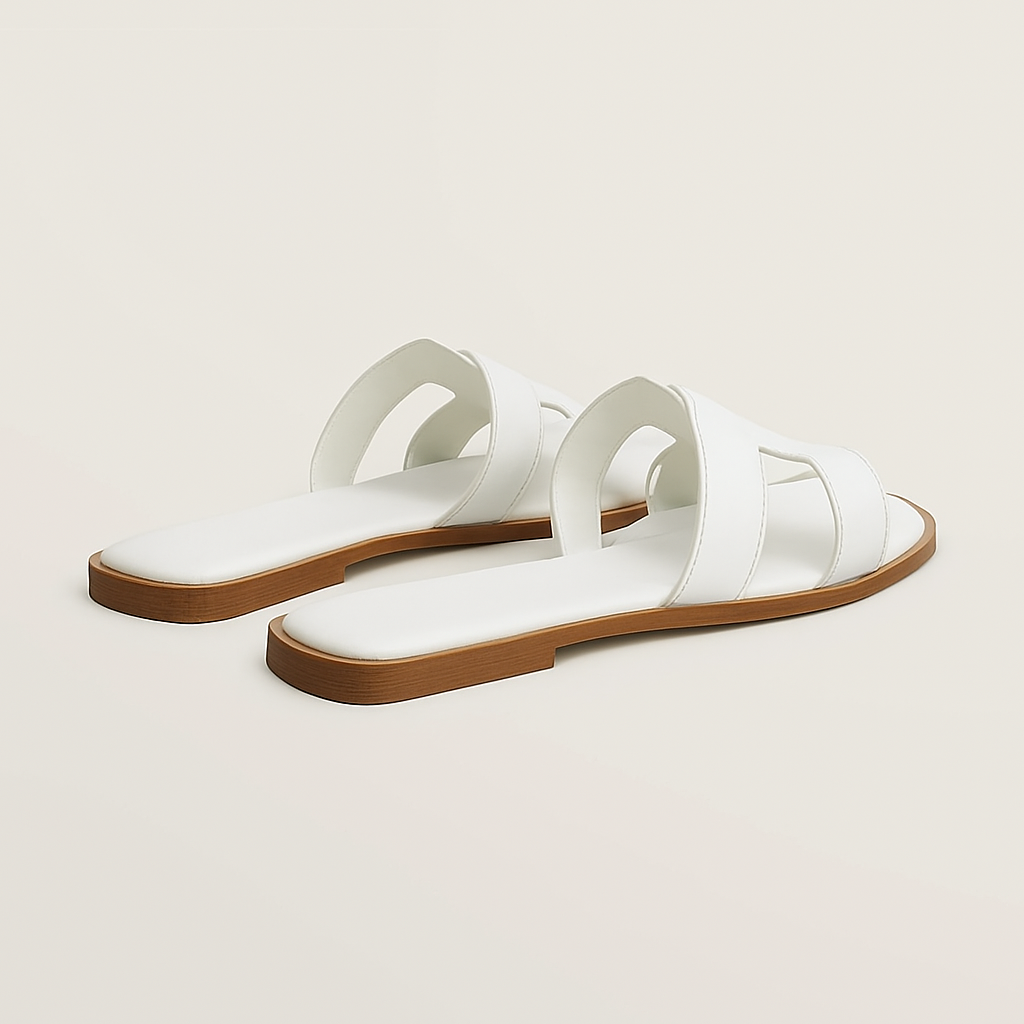 Black Flat Sandals for Women with Adjustable Straps and Ergonomic Footbed – Stylish Cut Out Design 4