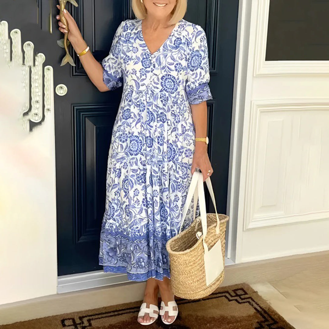 Variant image for Elegant V-Neck Women's Maxi Dress - Comfortable Summer & Cocktail Style-1