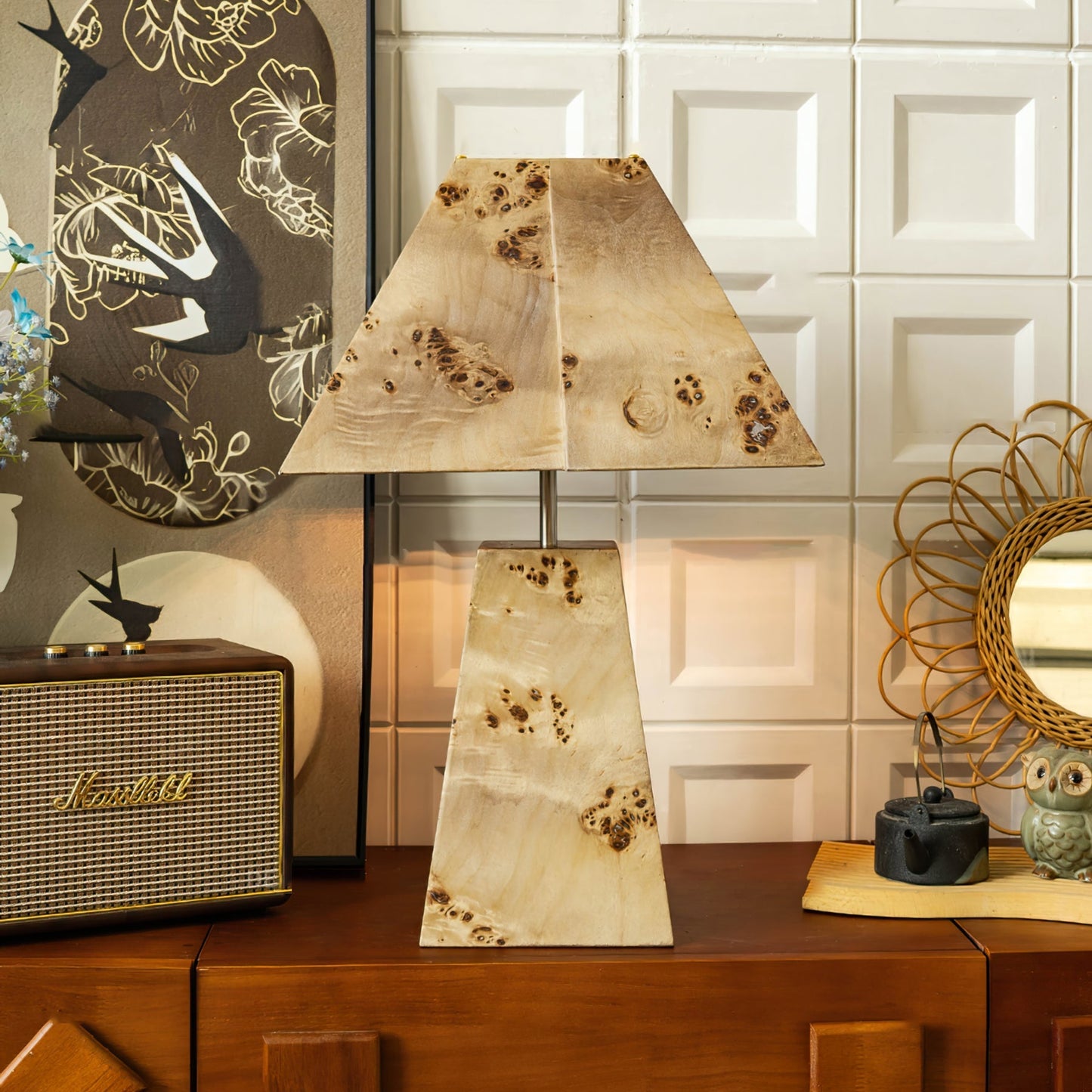PineAura - Wooden Table Lamp