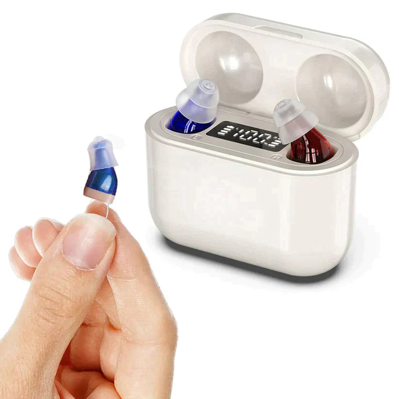 Invisible Rechargeable Hearing Aids with Noise Reduction – Comfortable and Discreet Design for Light to Moderate Hearing Loss-1
