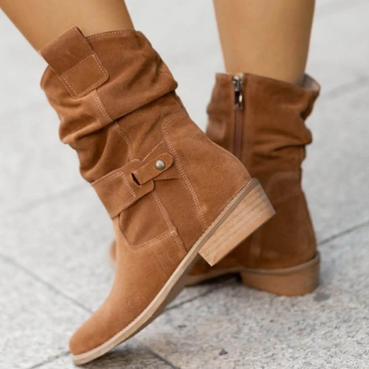 Brown Suede Ankle Boots for Women – Comfortable High-Quality Everyday Footwear 2