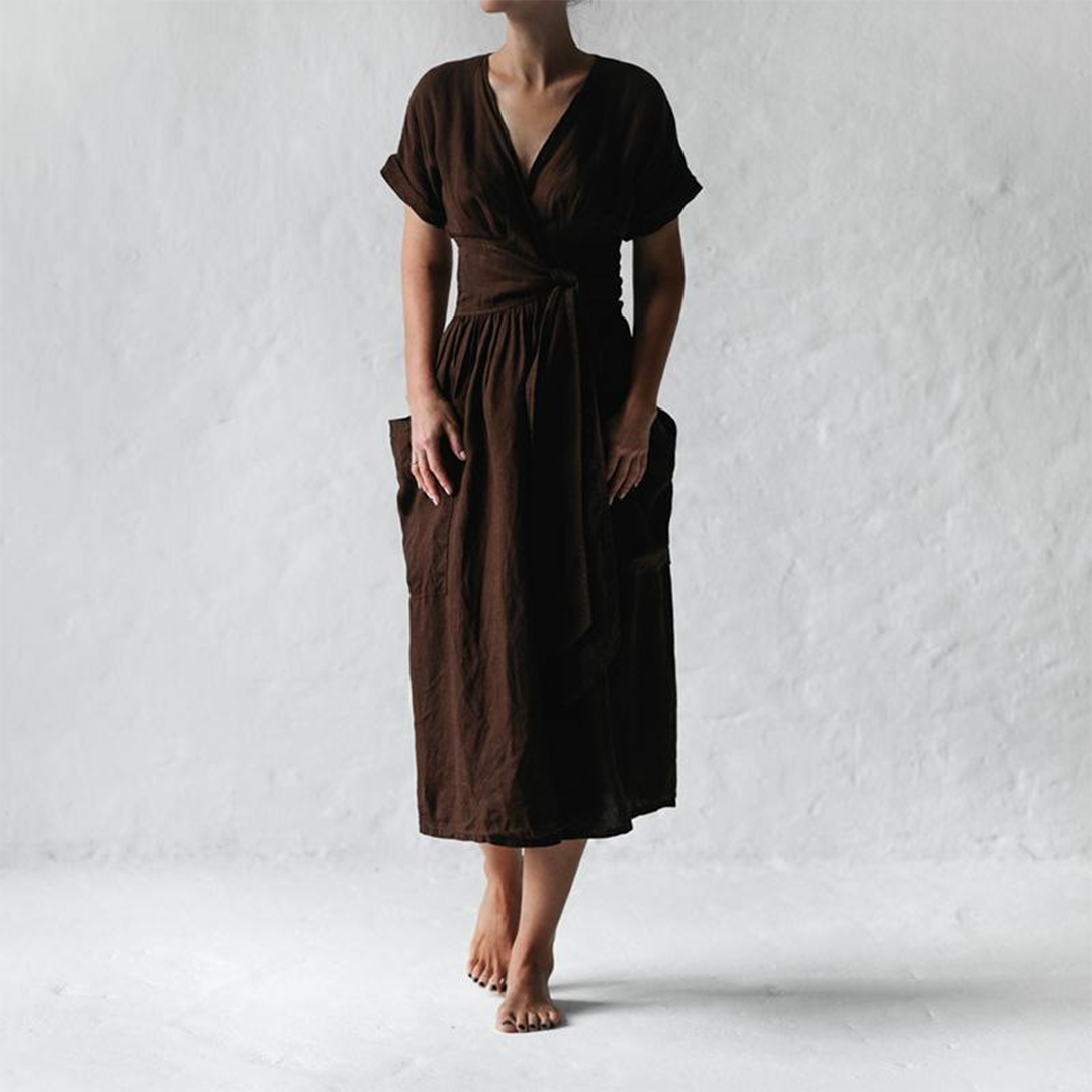 Variant image for Casual V-Neck Maxi Dress for Women - Stylish A-Line Summer Dress-13