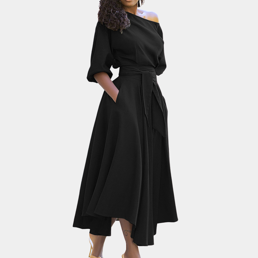 Variant image for Stylish Women's Maxi Dress with Waistband - Comfortable Summer Dresses for Any Occasion-19