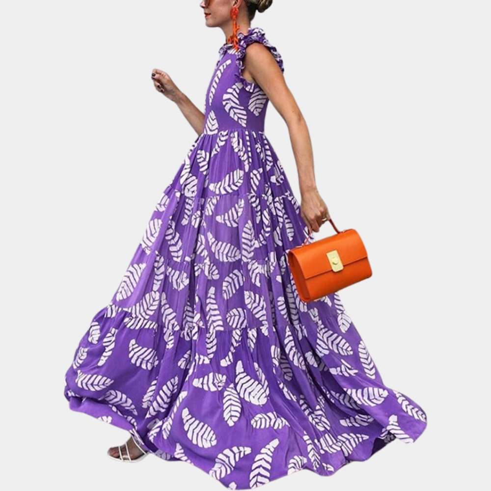 Variant image for Elegant Slim Fit Ladies Dress - Beautiful Patterns for Women, Perfect for Summer Parties-1