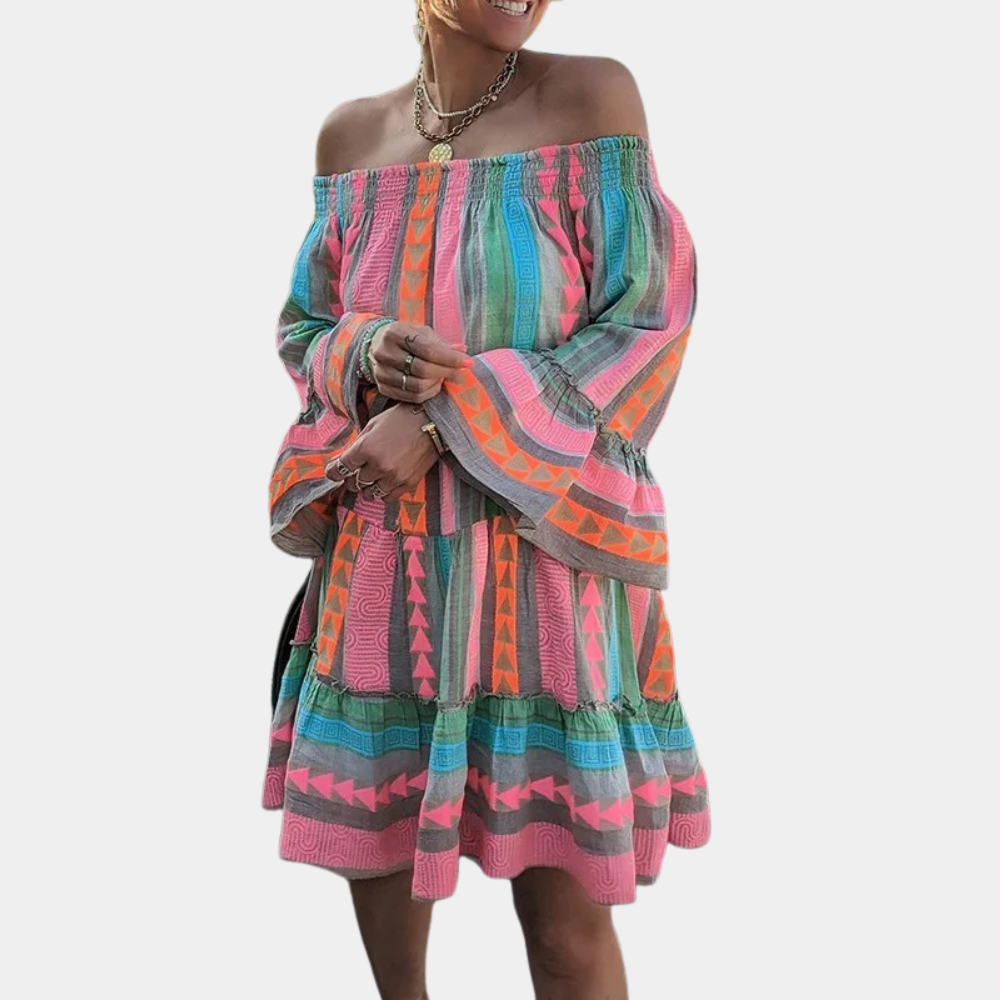 Aline - Colorful Summer Dress for Women in Soft, Breathable Fabric-1