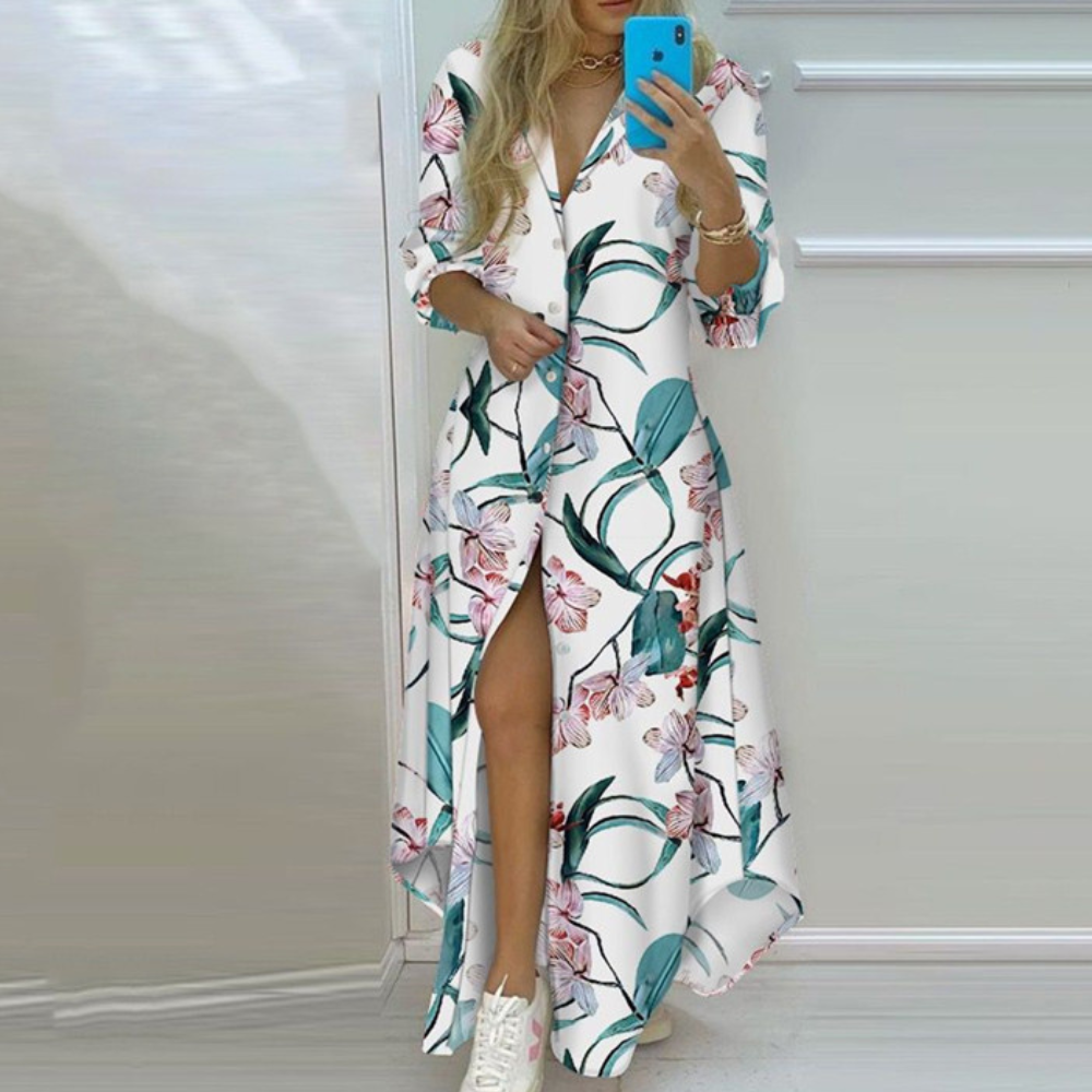 Variant image for Artistic Newspaper Print Luxury Dress - Unique Womens Dress for Statement Style-21