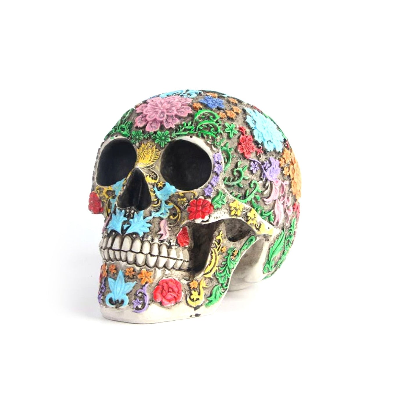 CalaveraCraft | Vibrant Handcrafted Sugar Skull Decorative Statue 3
