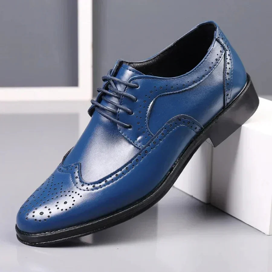 CalfLux | Stylish Elegant Men's Black Dress Shoes for Any Occasion 3