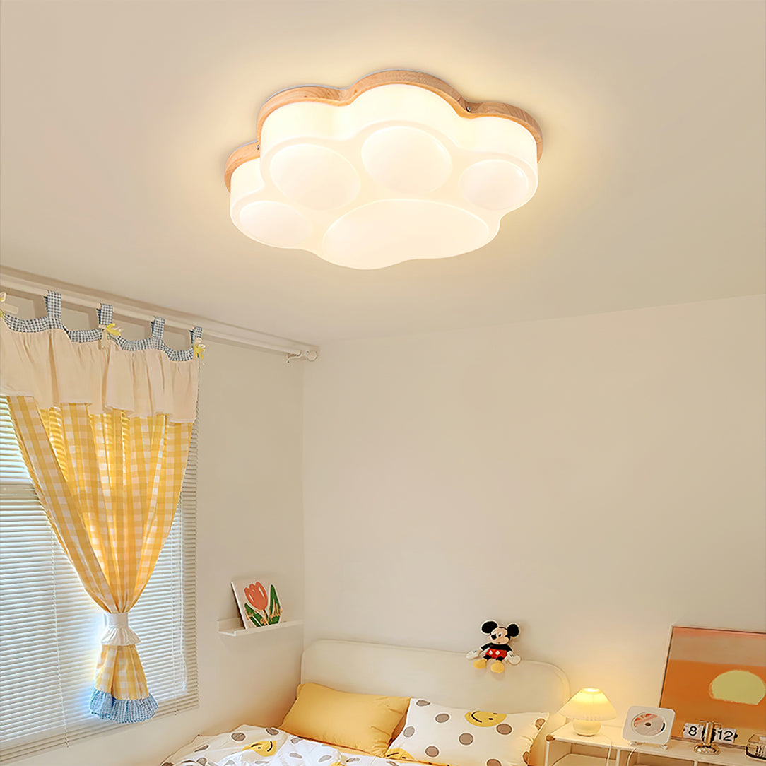 KittyLuxe - Plafonnier avec un design de patte de chat ludique et une lueur subtile
