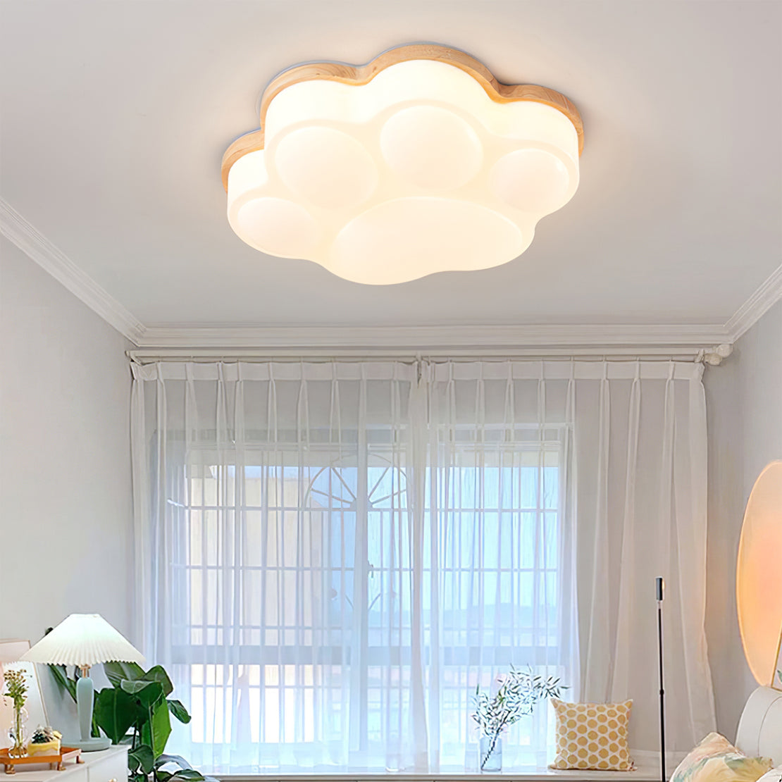 KittyLuxe - Plafonnier avec un design de patte de chat ludique et une lueur subtile