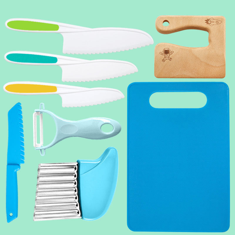 Children's 8-Piece Cooking Set – BPA-Free Kitchen Tools with Child-Safe Knives and Colorful Accessories 3