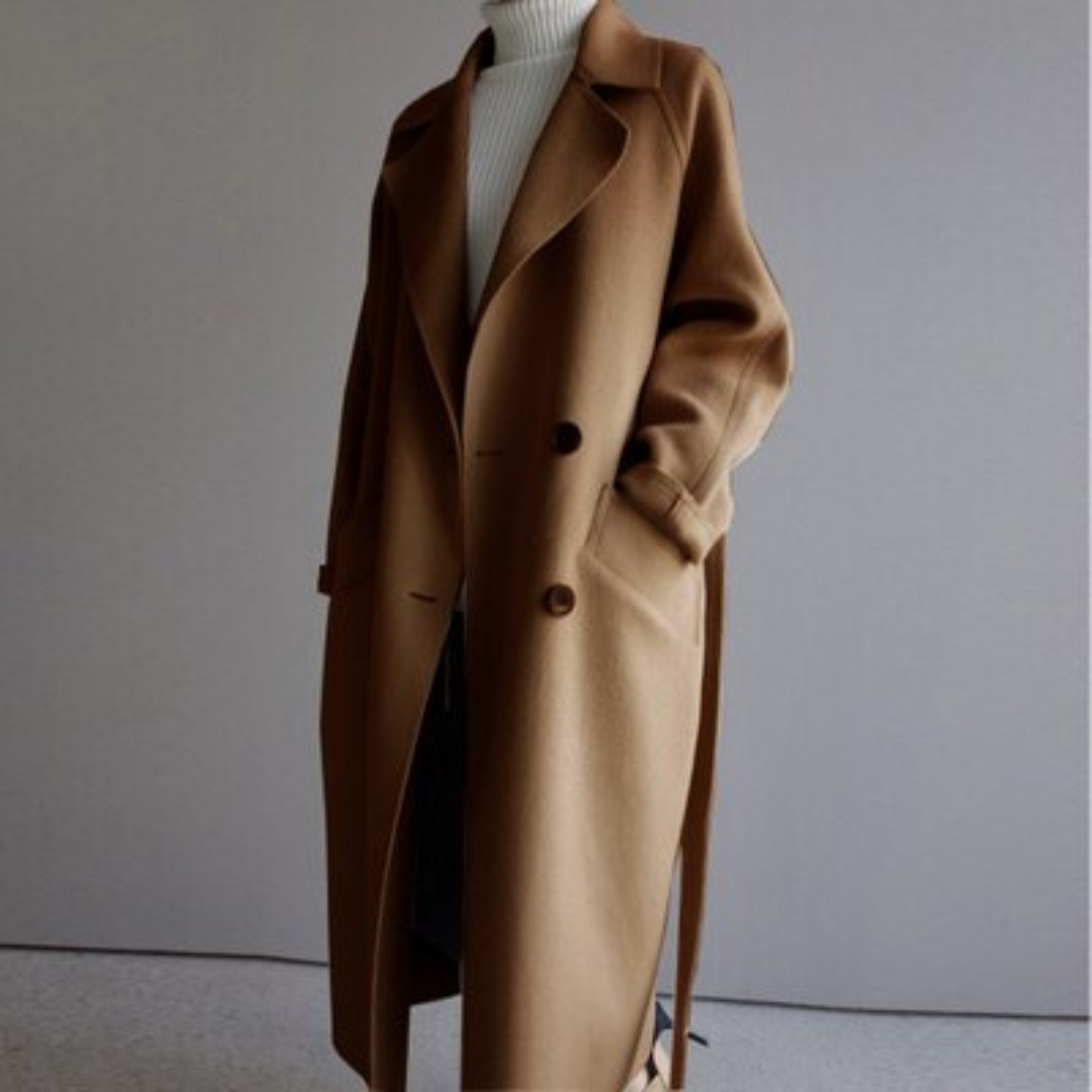 Clara | Stylish Tailored Longline Coat with Oversized Lapels for Women 3