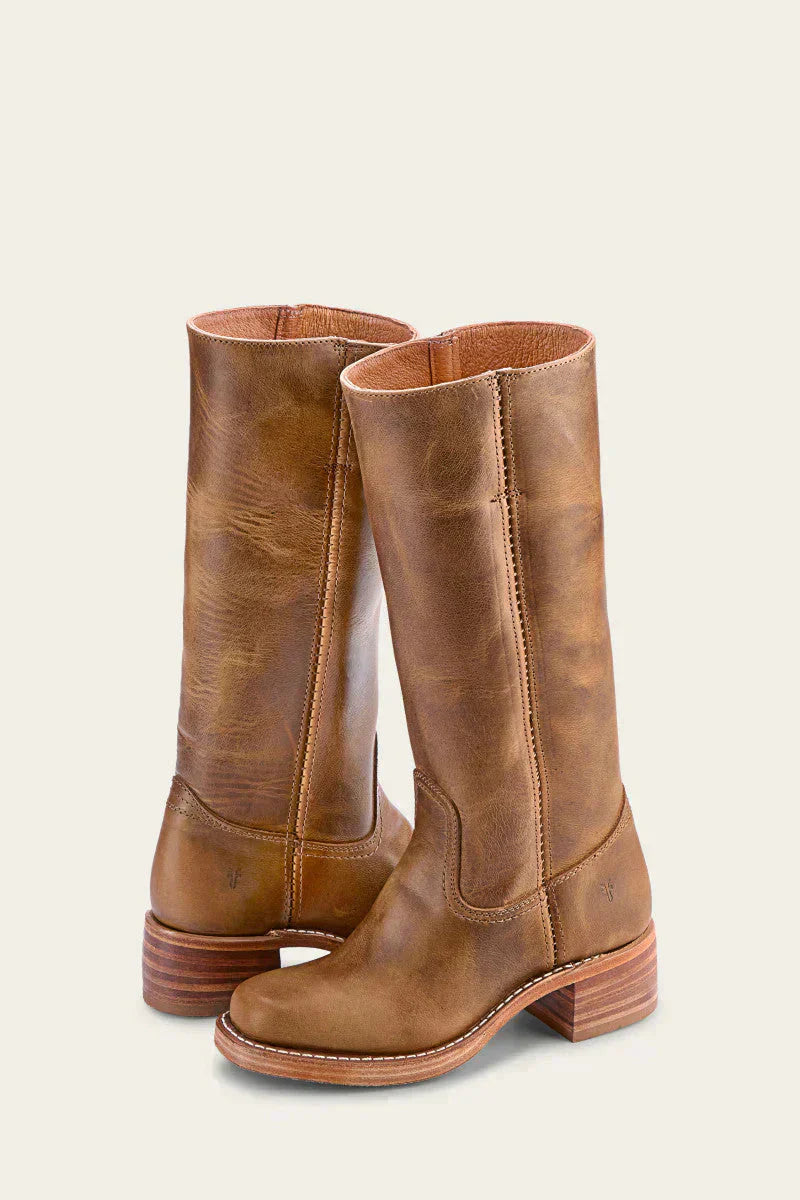 Classic Women's Knee High Black Leather Boots with Block Heel – Durable and Timeless Design 2