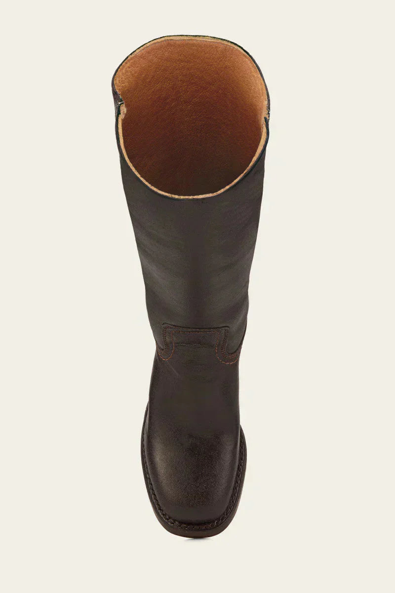 Classic Women's Knee High Black Leather Boots with Block Heel – Durable and Timeless Design 7