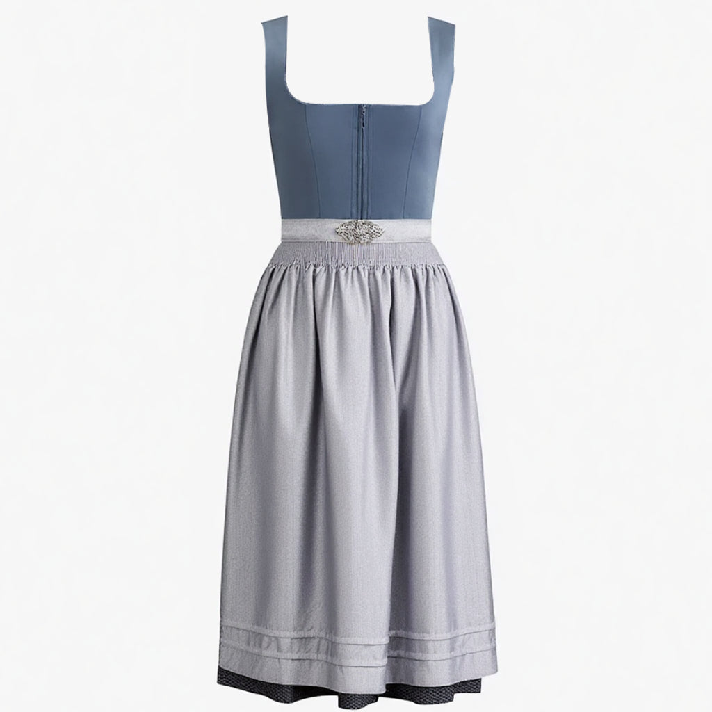 Classic dirndl dress in dark blue – Oktoberfest | Traditional costume dress with apron 2