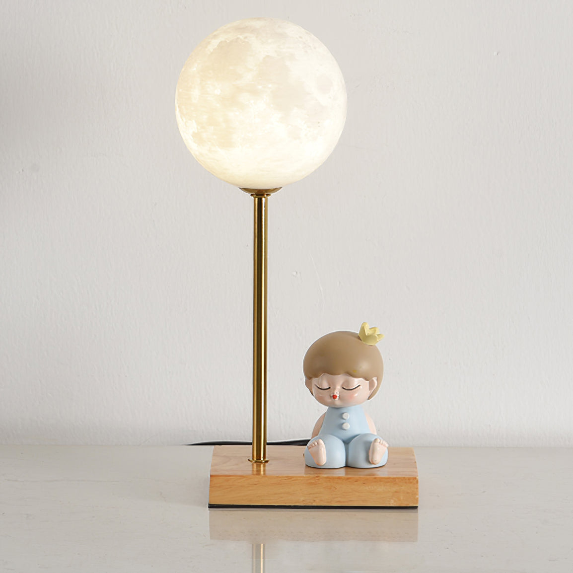 MoonGlow - Creative Table Lamp with Moon Shape and LED Light