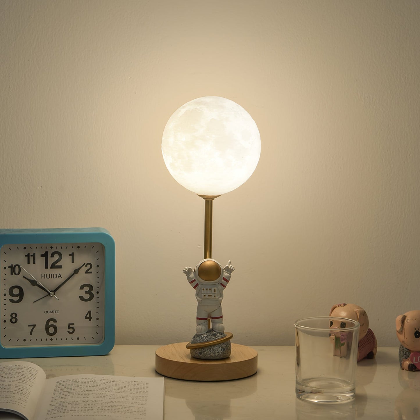 MoonGlow - Creative Table Lamp with Moon Shape and LED Light