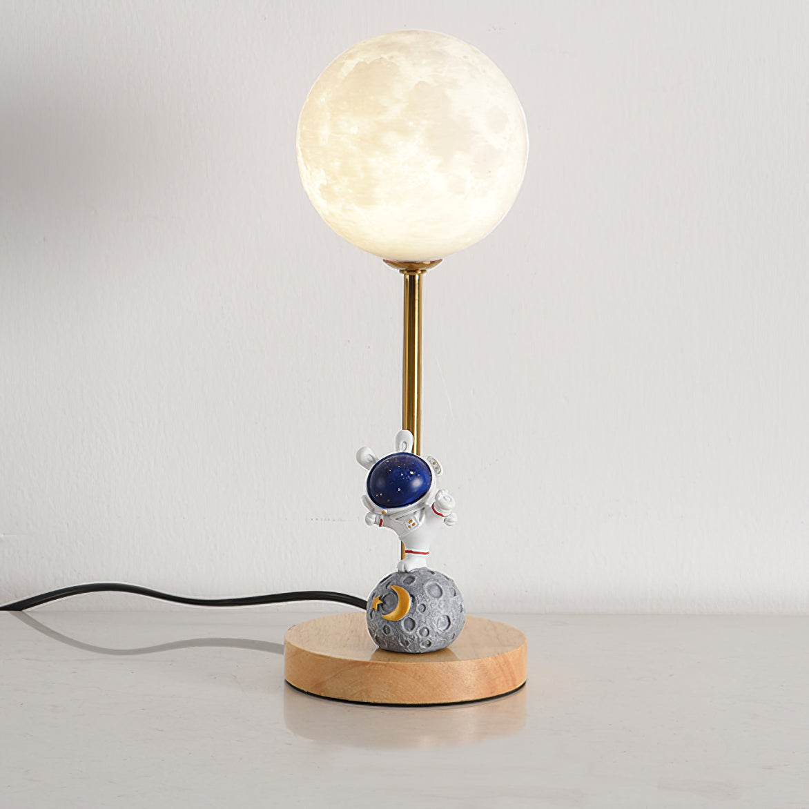 MoonGlow - Creative Table Lamp with Moon Shape and LED Light