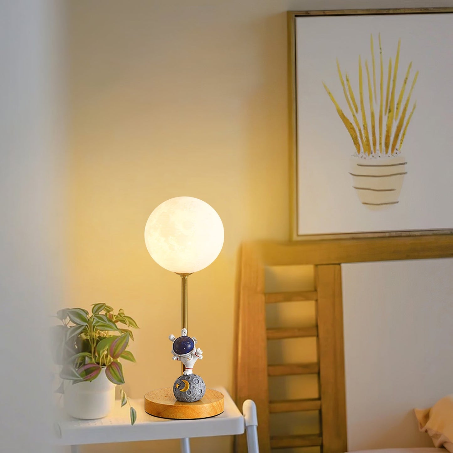 MoonGlow - Creative Table Lamp with Moon Shape and LED Light