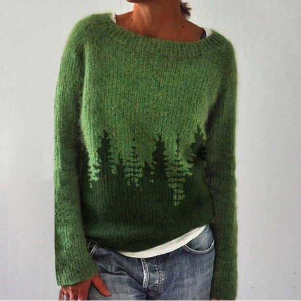 PureLuxe - Luxury Men's Sweater in Organic Cotton - Pine Green