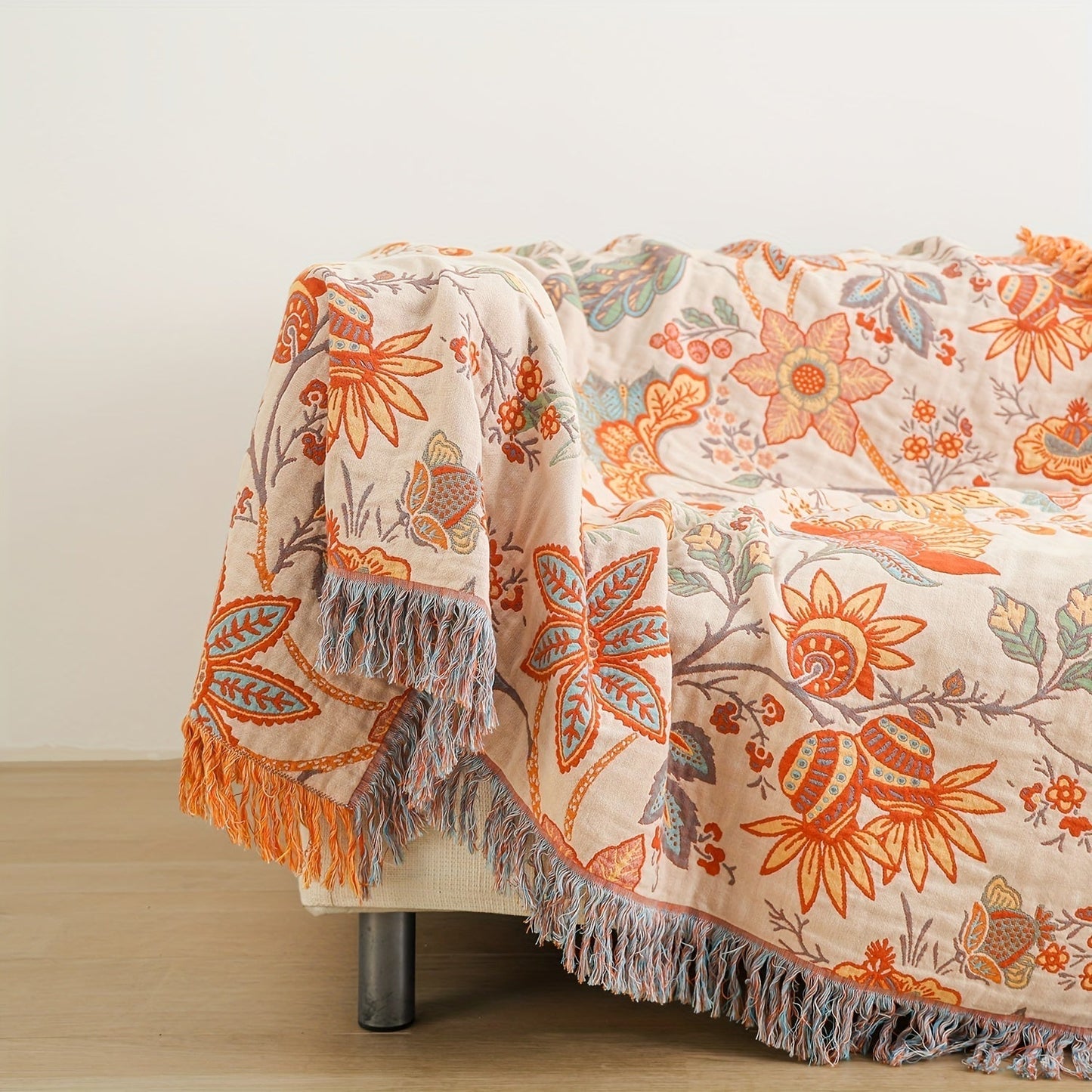 ThreadHaven - Boho Tassel Throw