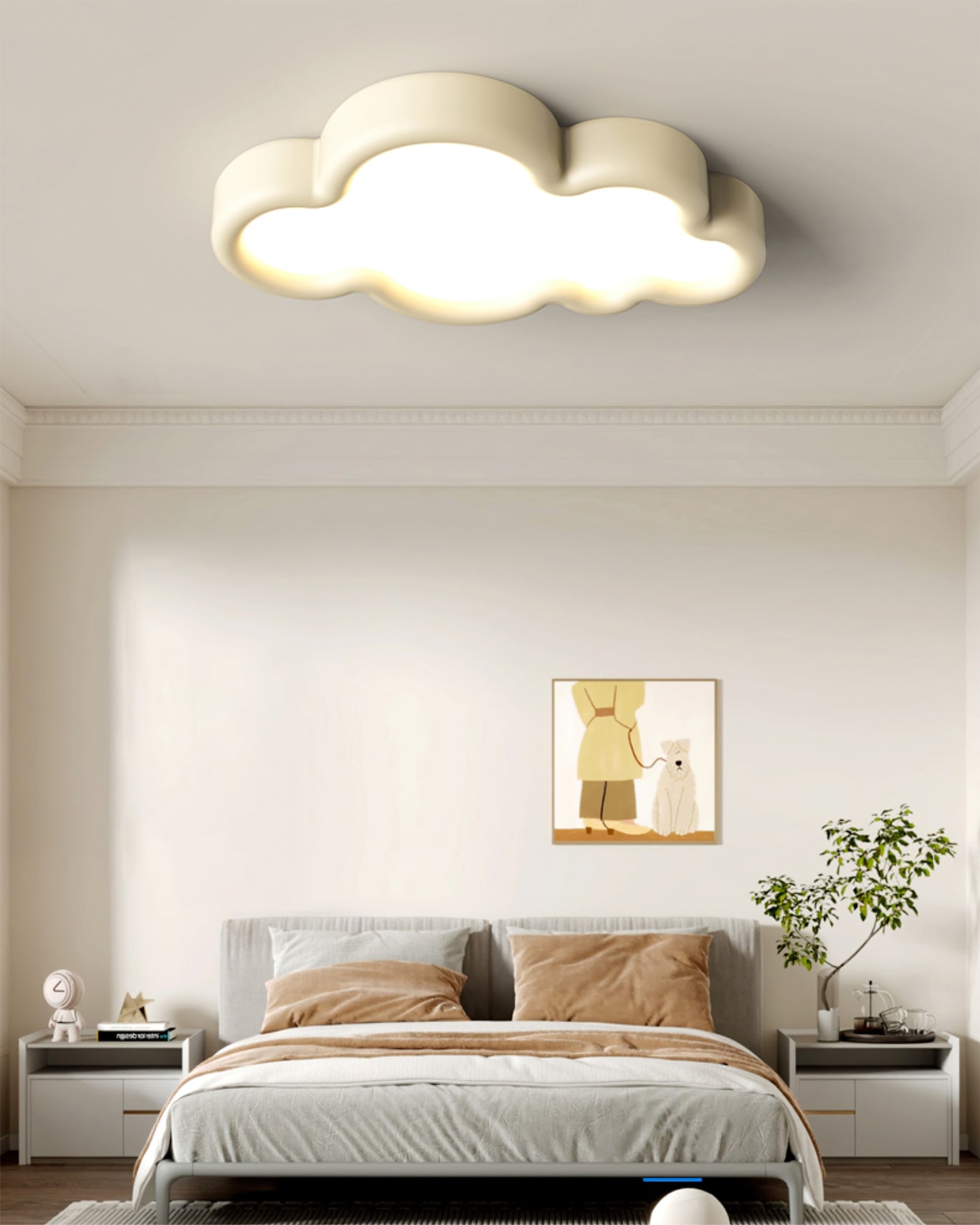 CrownLuxe - Regal Ceiling Lamp with Queen's Style and Subtle Lighting