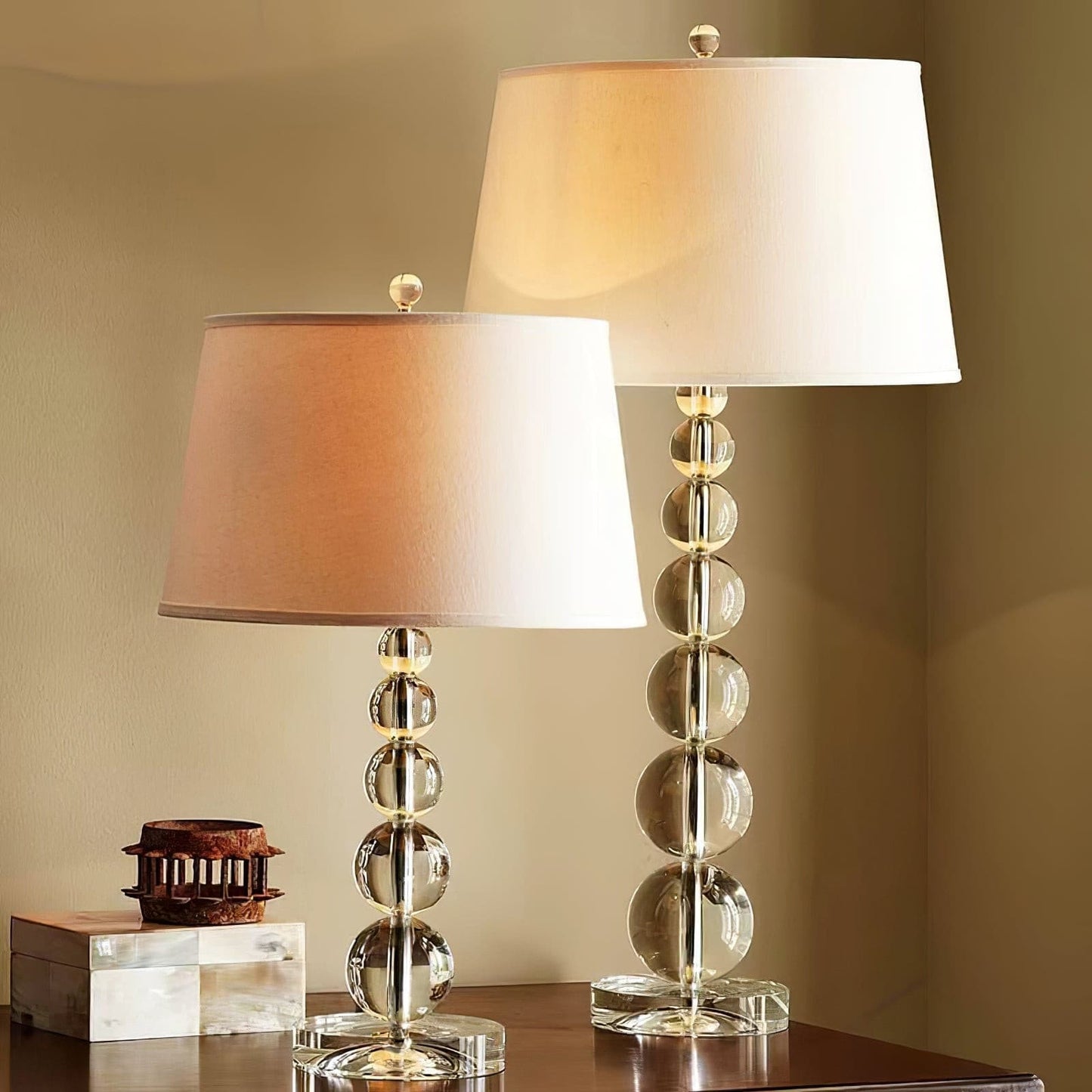 CrystalSphere - Elegant Table Lamp with Crystal Globe Design