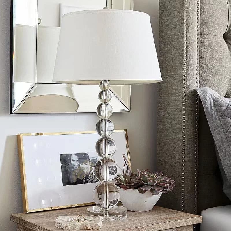 CrystalSphere - Elegant Table Lamp with Crystal Globe Design