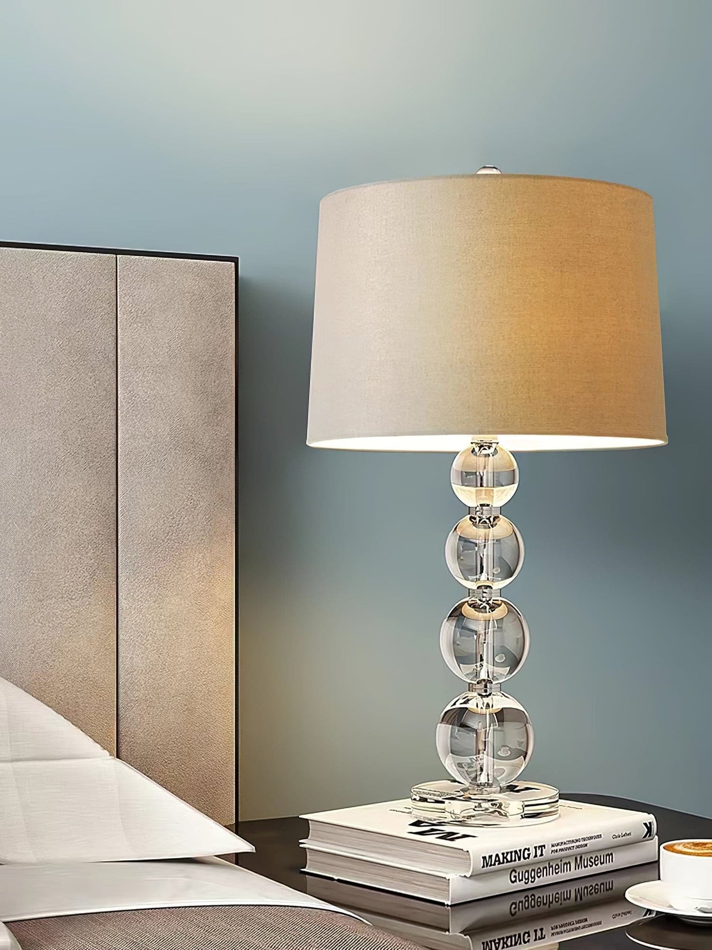 CrystalSphere - Elegant Table Lamp with Crystal Globe Design