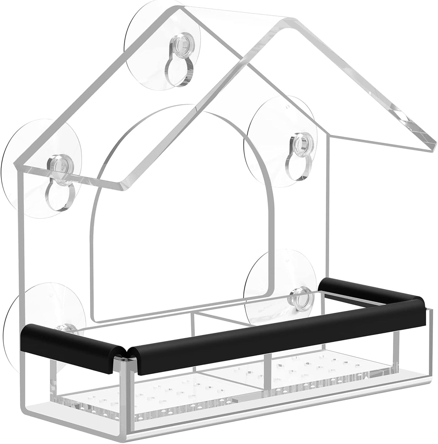 CrystalVista | Stylish Durable Acrylic Window Bird Feeder for Wildlife Observation 3