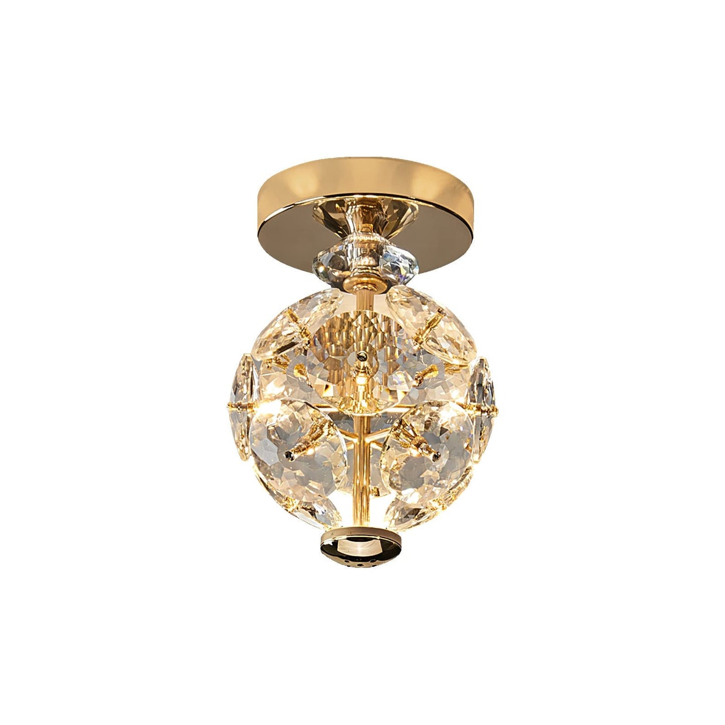 CrystalGlobe - Ceiling Lamp with Polished Crystal Sphere and Classic Design