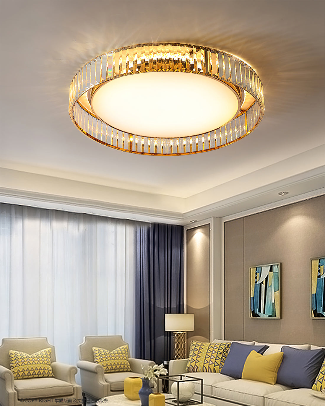 CurzonBeam - Modern Ceiling Light with Subtle Illumination