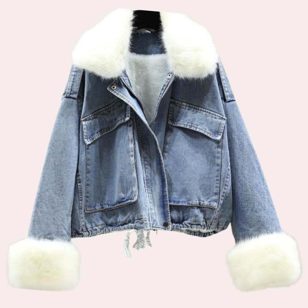 DELILAH - Modern Denim Down Jacket for Women for the Winter Season 2