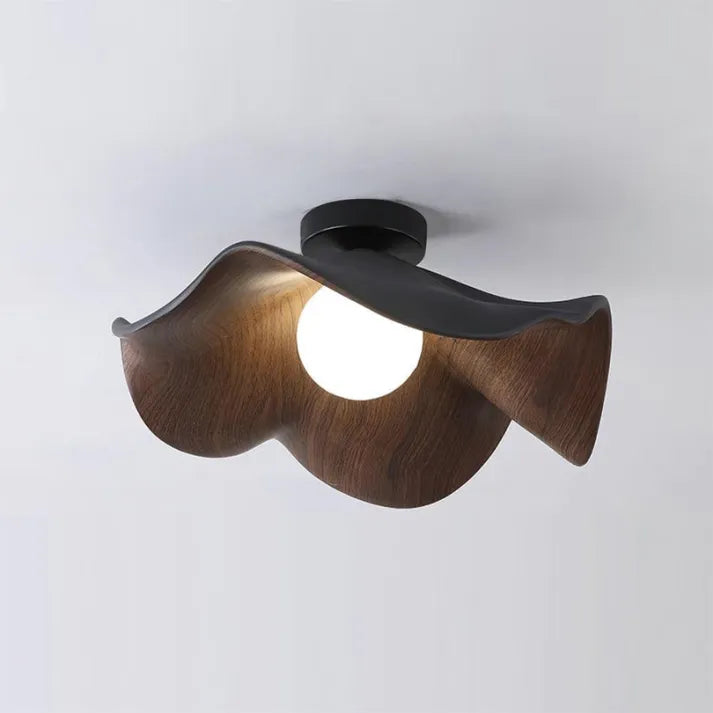 NordicPetal – Wooden Lotus Ceiling Fixture