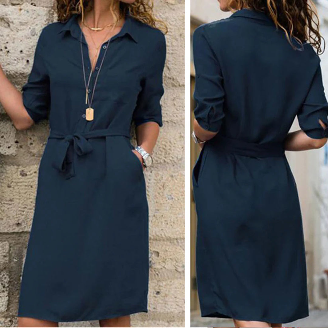 Elegant Women's Summer Dress - Modern Polyester Cocktail Dress for All Occasions-5
