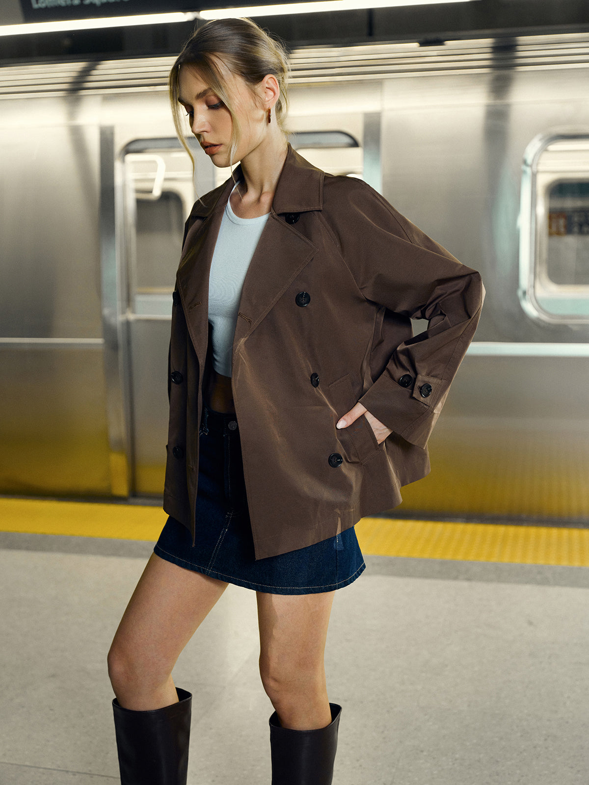 Double-Breasted Trench Coat 0