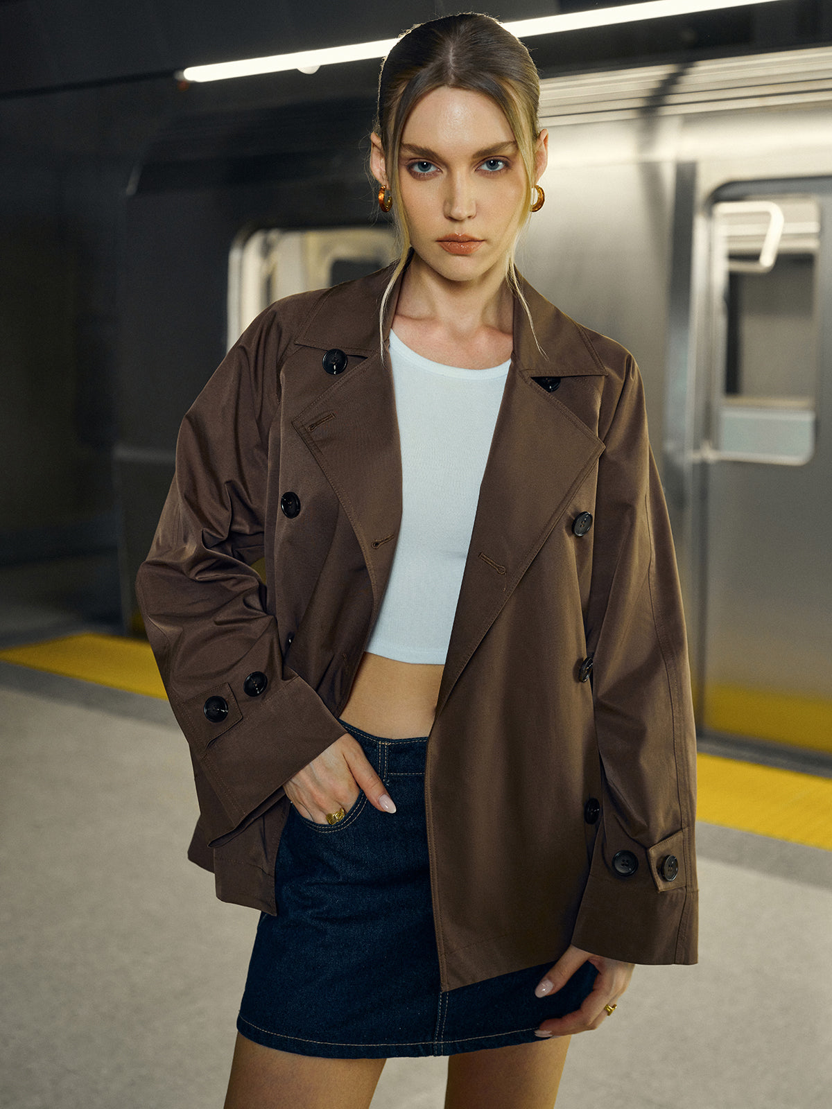 Double-Breasted Trench Coat 1