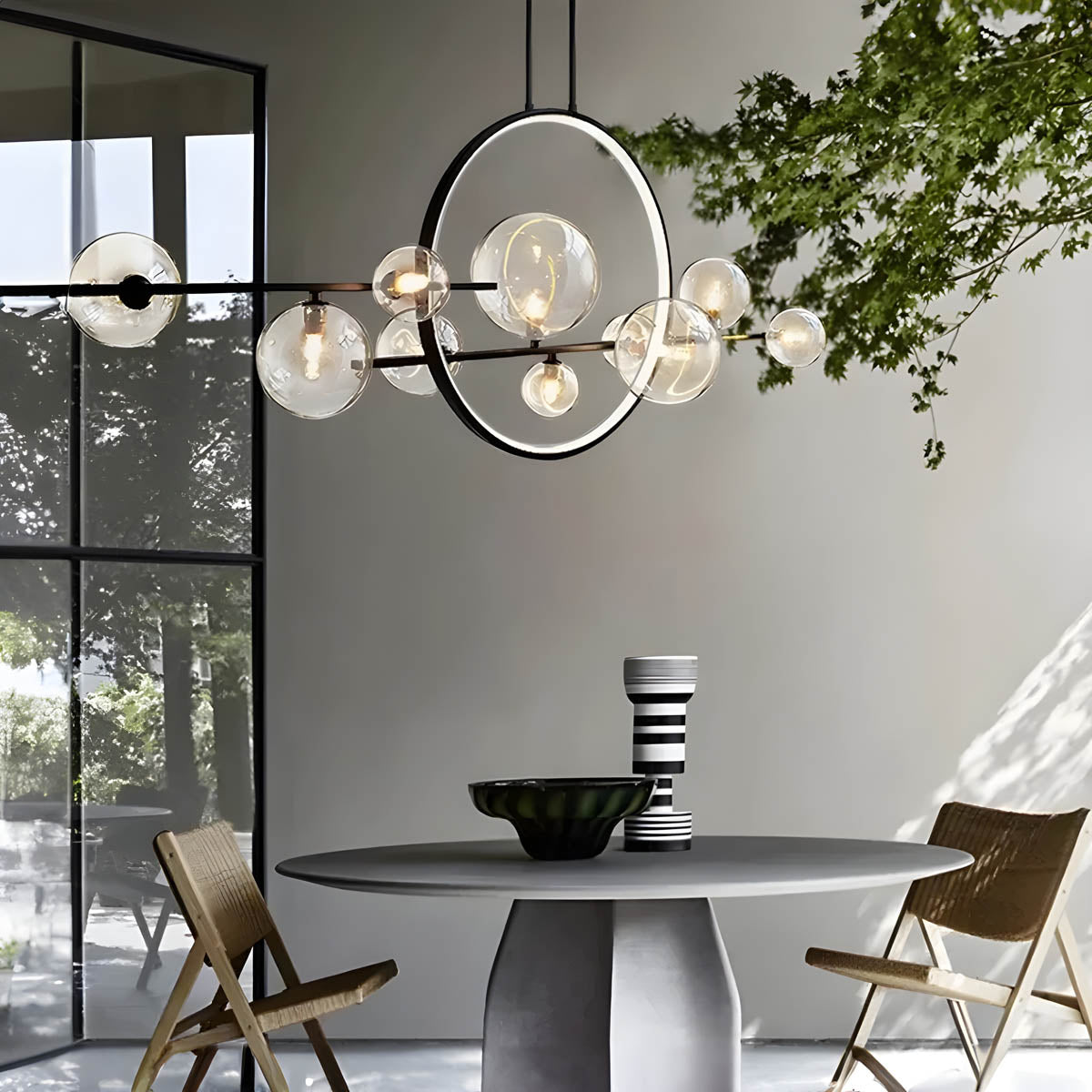 SphereLume – Artistic Glass Chandelier