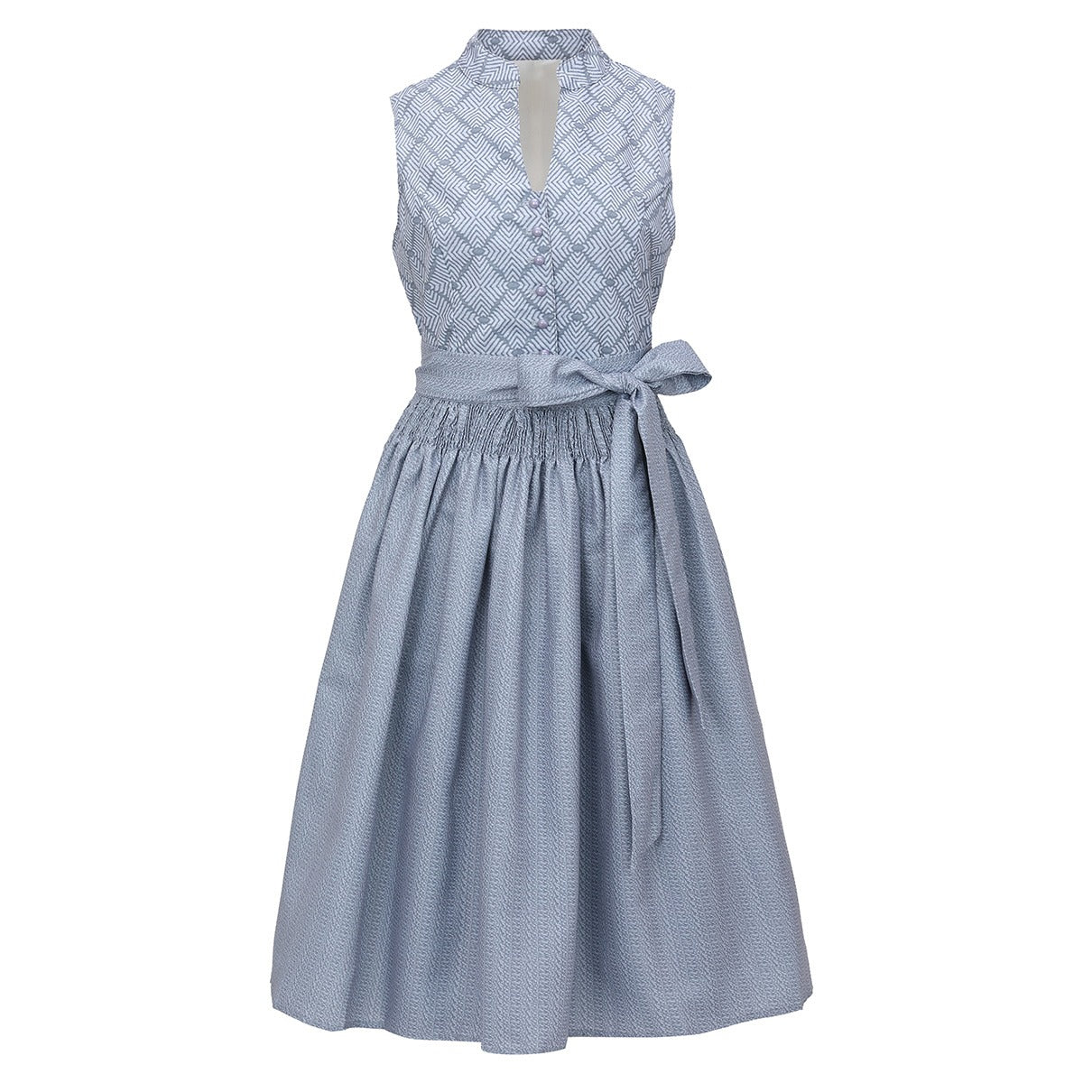 Elegant dirndl dress in gray – Oktoberfest | Stylish traditional dress with apron 1