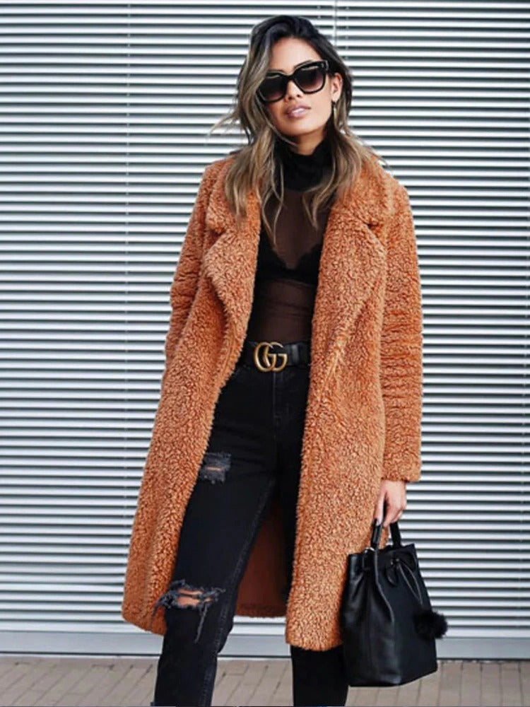 Elena | Cozy Oversized Teddy Winter Coat with Lapel Collar for Women 7