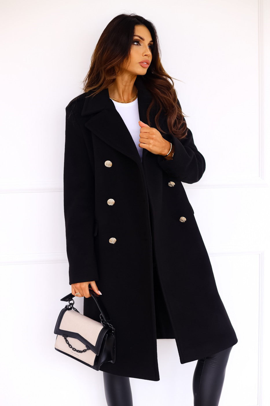 Elena | Elegant Tailored Wool Double-Breasted Trench Coat for Women 4