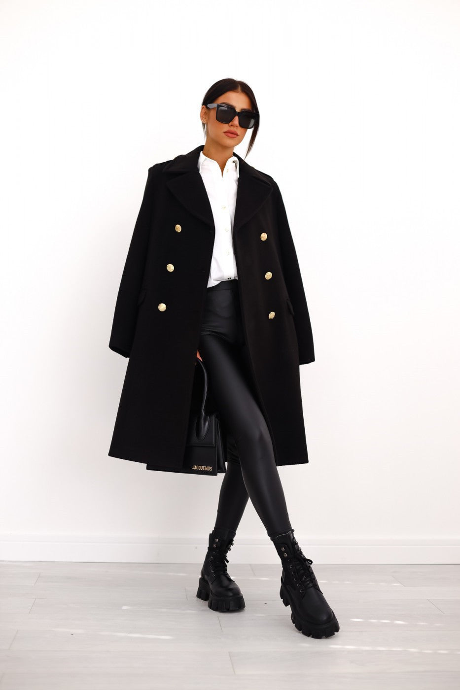 Elena | Elegant Tailored Wool Double-Breasted Trench Coat for Women 5