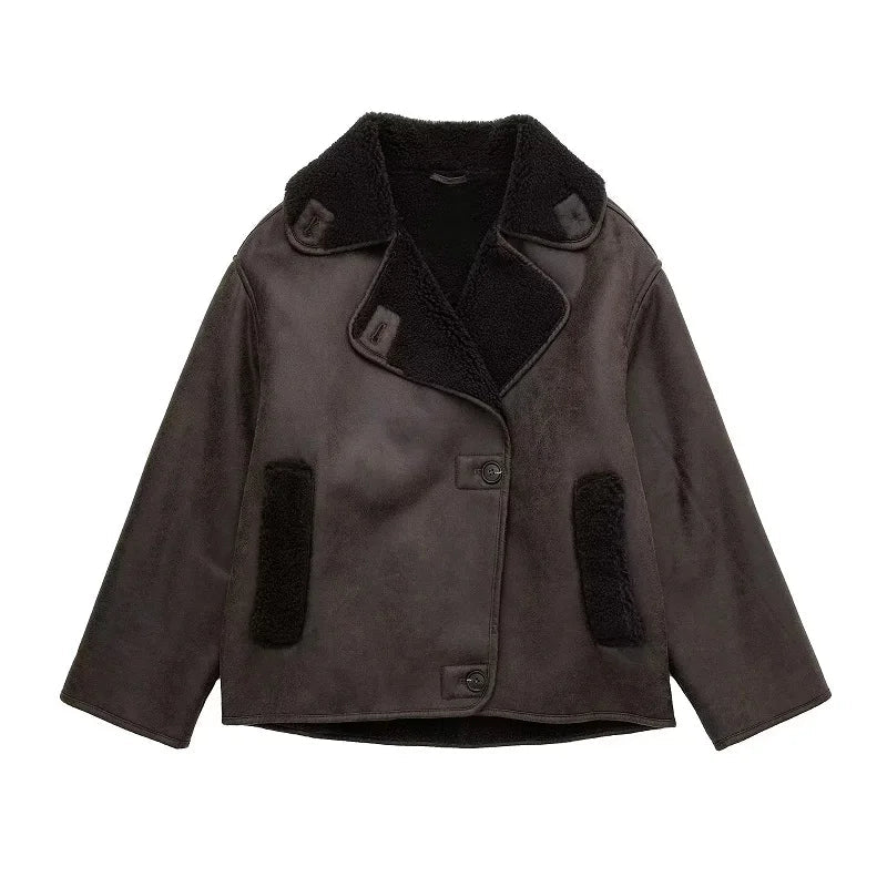 Emily | Elegant Warm Leather Jacket Women 0