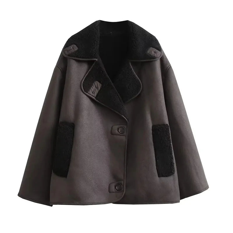 Emily | Elegant Warm Leather Jacket Women 5
