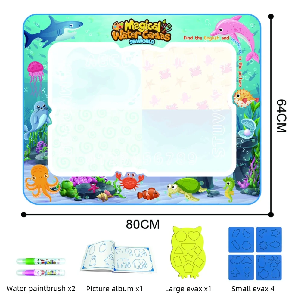 Extra Large Water Doodle Mat for Kids – Mess-Free Aqua Drawing Toy with Multiple Themes and Sizes 11