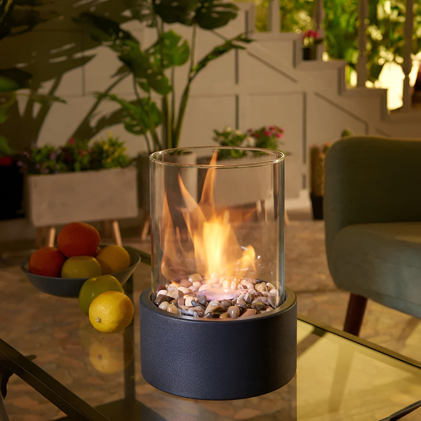 FlameCraft | Modern Elegant Tabletop Fireplace for Indoor Outdoor Use 7